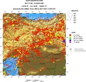 regional historical seismicity