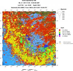 regional historical seismicity