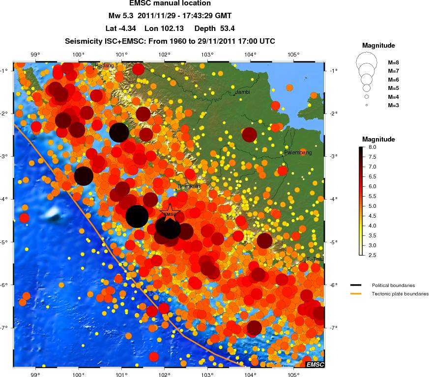 regional magnitude historical seismicity