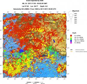 regional historical seismicity