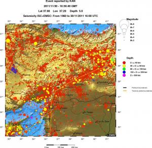 regional historical seismicity
