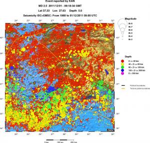 regional historical seismicity
