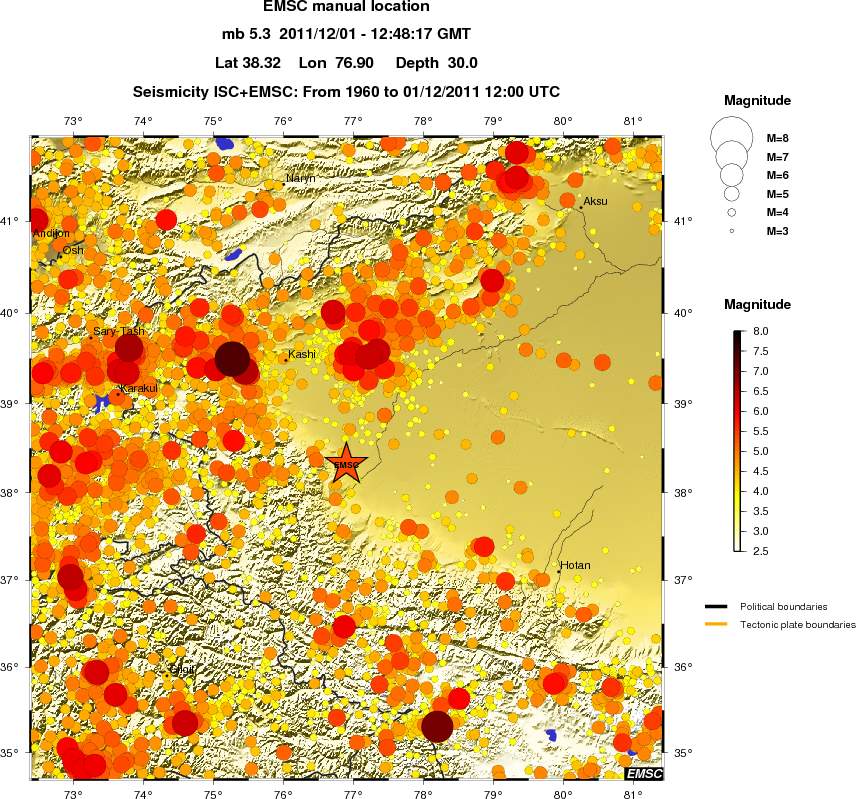 regional magnitude historical seismicity
