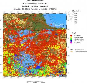 regional historical seismicity