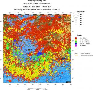 regional historical seismicity