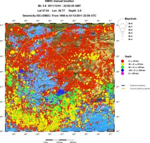 regional historical seismicity