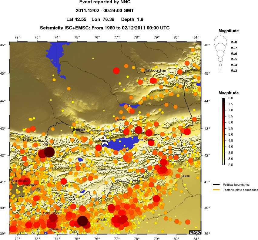 regional magnitude historical seismicity