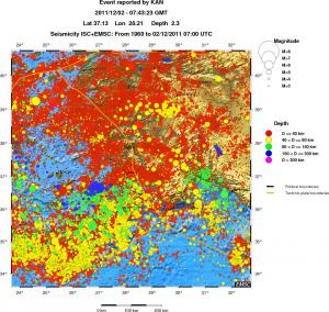 regional historical seismicity