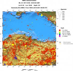 regional historical seismicity