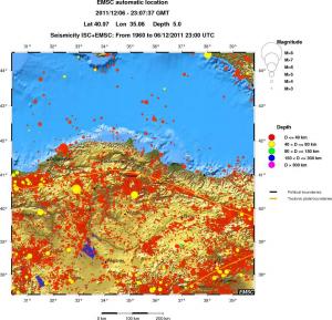 regional historical seismicity