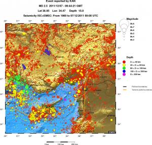 regional historical seismicity