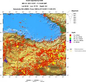 regional historical seismicity