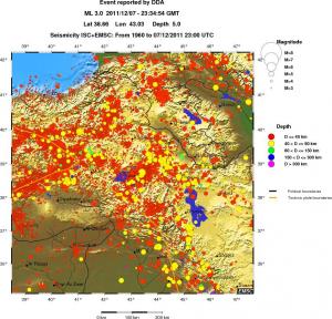 regional historical seismicity