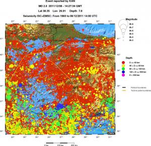 regional historical seismicity