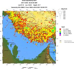 regional historical seismicity