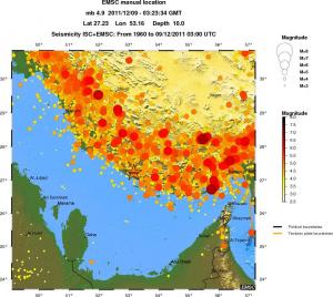 regional magnitude historical seismicity