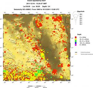 regional historical seismicity