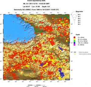 regional historical seismicity