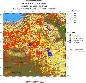 regional historical seismicity