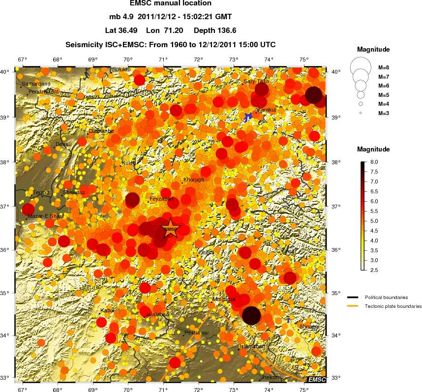regional magnitude historical seismicity
