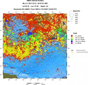regional historical seismicity