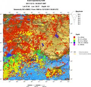 regional historical seismicity
