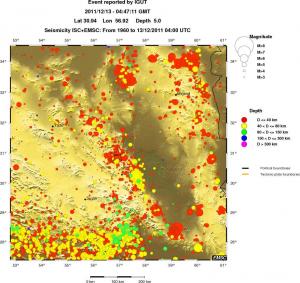 regional historical seismicity