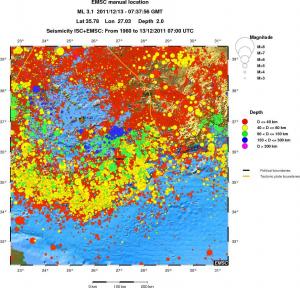 regional historical seismicity