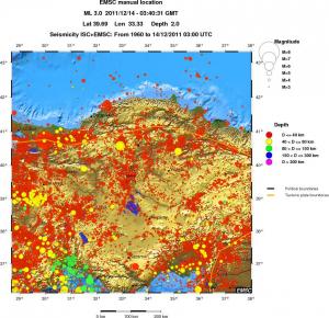 regional historical seismicity