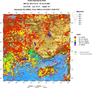regional historical seismicity