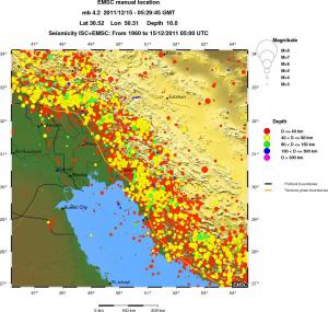 regional historical seismicity
