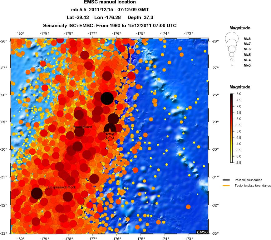 regional magnitude historical seismicity