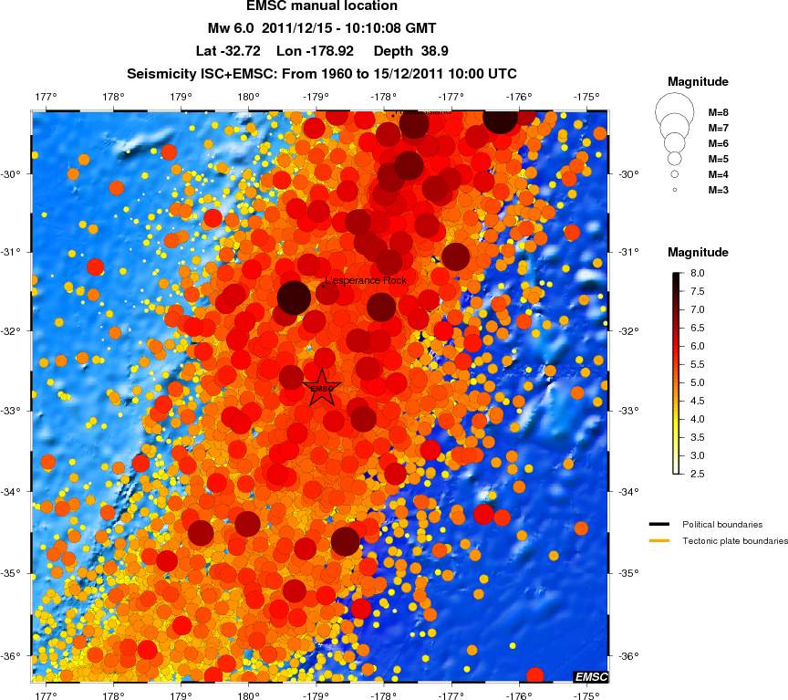 regional magnitude historical seismicity