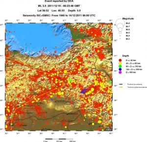 regional historical seismicity