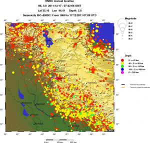 regional historical seismicity