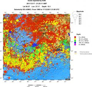 regional historical seismicity