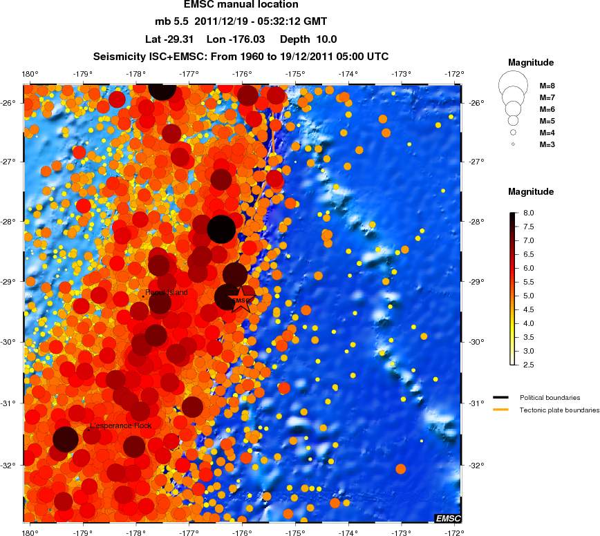 regional magnitude historical seismicity