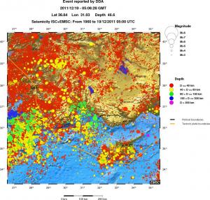 regional historical seismicity