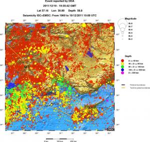regional historical seismicity