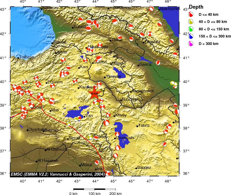 Regional moment Tensor