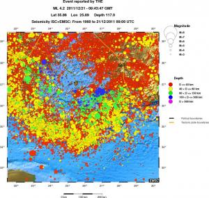 regional historical seismicity