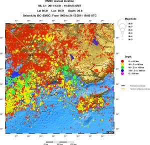 regional historical seismicity