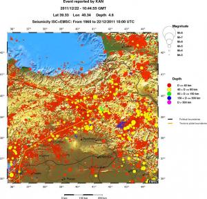 regional historical seismicity