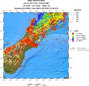 regional historical seismicity