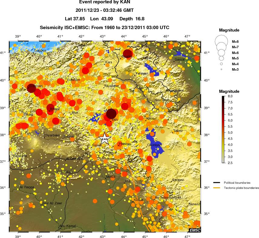 regional magnitude historical seismicity