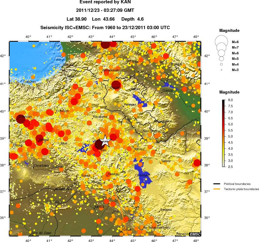 regional magnitude historical seismicity