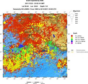 regional historical seismicity