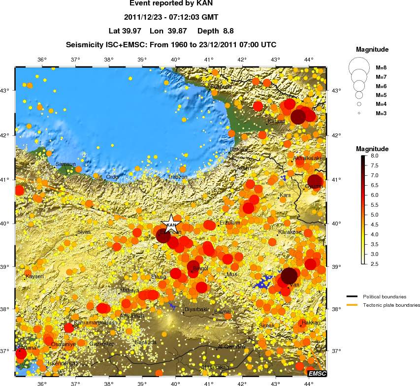 regional magnitude historical seismicity