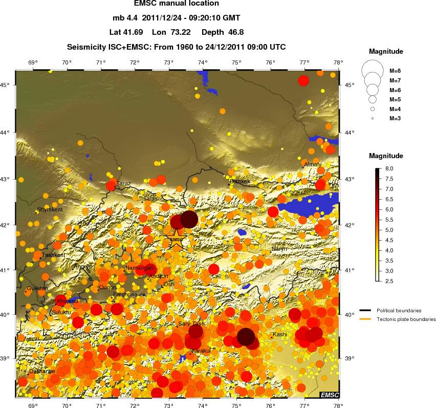 regional magnitude historical seismicity