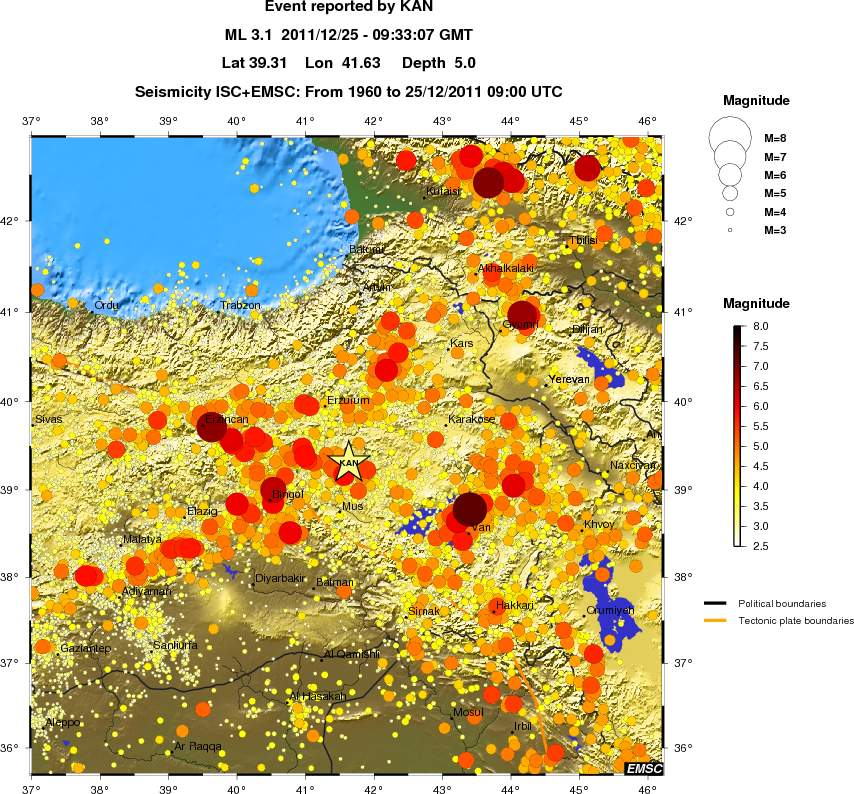 regional magnitude historical seismicity